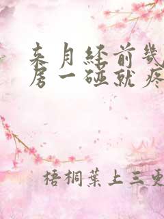 来月经前几天乳房一碰就疼咋回事