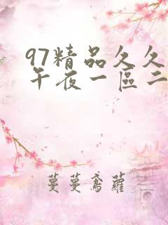 97精品久久久午夜一区二区三区