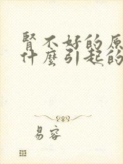 肾不好的原因是什么引起的