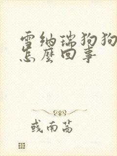 雪纳瑞狗狗尿血怎么回事