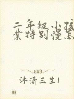 二年级小孩写作业特别慢怎么办