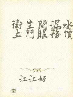 卫生间漏水维修上门服务价格