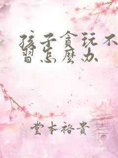 孩子贪玩不爱学习怎么办