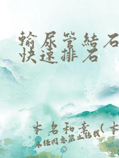 输尿管结石如何快速排石