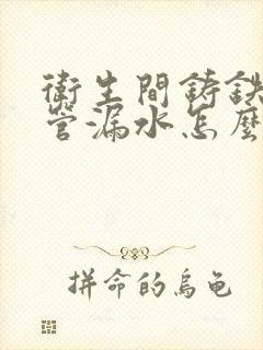 卫生间铸铁下水管漏水怎么办