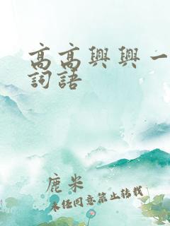 高高兴兴一样的词语