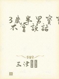 3岁半男宝宝还不会说话