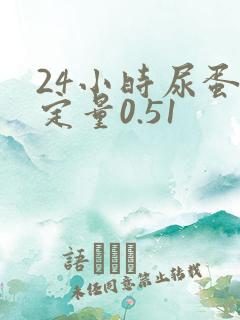 24小时尿蛋白定量0.51