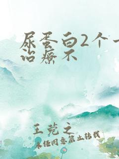 尿蛋白2个十好治疗不