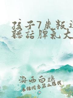 孩子7岁叛逆不听话脾气大怎么办