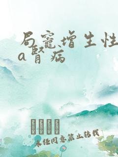 局灶增生性iga肾病