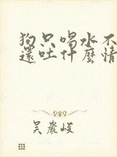 狗只喝水不吃饭还吐什么情况