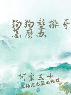 狗狗双排牙口臭怎么办