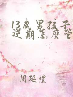 13岁男孩子叛逆期怎么管教最合适