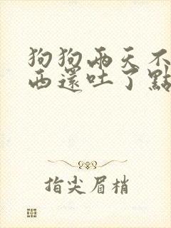 狗狗两天不吃东西还吐了点黄水