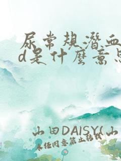 尿常规潜血bld是什么意思