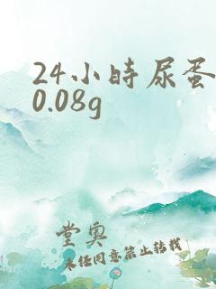 24小时尿蛋白0.08g