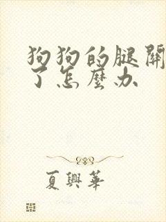 狗狗的腿关节肿了怎么办