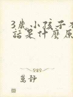 3岁小孩子不说话是什么原因造成的