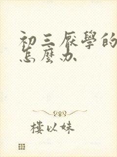 初三厌学的孩子怎么办