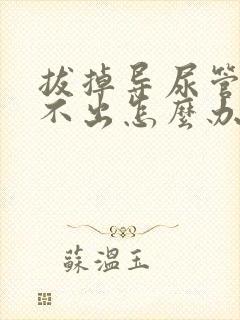 拔掉导尿管后尿不出怎么办