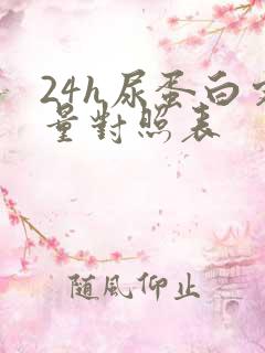 24h尿蛋白定量对照表