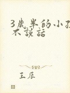 3岁半的小孩还不说话