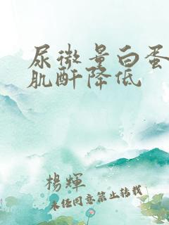 尿微量白蛋白尿肌酐降低