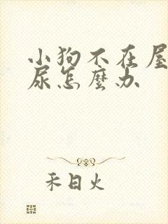 小狗不在屋里拉尿怎么办