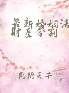 最新婚姻法夫妻财产分割