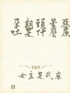 孕期头晕恶心想吐是什么原因