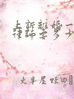 上诉离婚一般请律师要多少钱