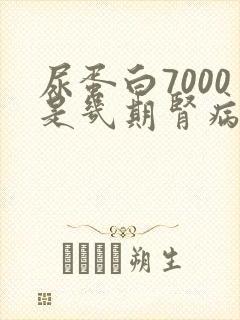 尿蛋白7000是几期肾病