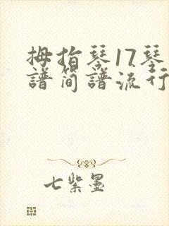 拇指琴17琴音谱简谱流行歌曲