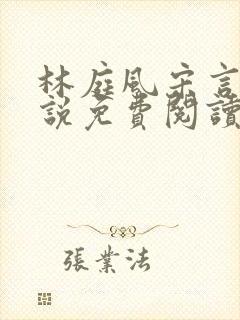 林庭风宋言汐小说免费阅读全文无弹窗