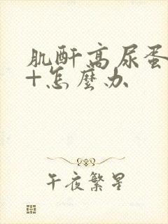 肌酐高尿蛋白1+怎么办