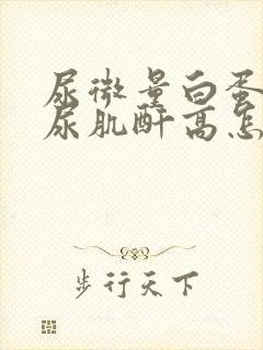 尿微量白蛋白和尿肌酐高怎么治疗