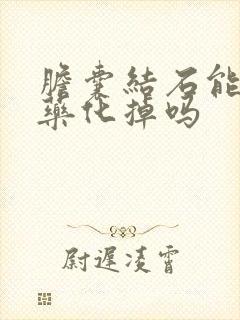 胆囊结石能吃中药化掉吗