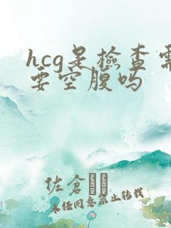 hcg是检查需要空腹吗