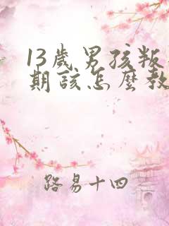 13岁男孩叛逆期该怎么教育