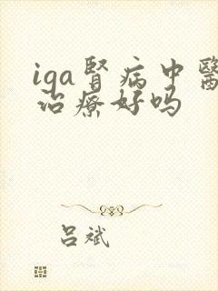 iga肾病中医治疗好吗