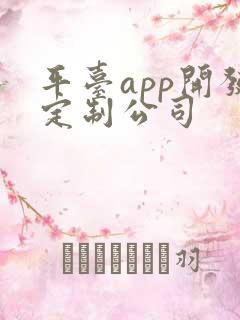 平台app开发定制公司
