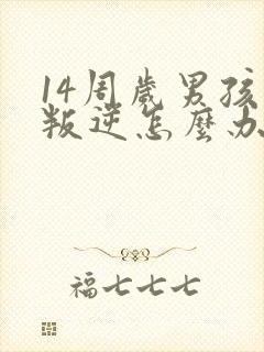 14周岁男孩子叛逆怎么办