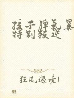 孩子脾气暴躁,特别叛逆