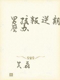 男孩叛逆期该怎么办