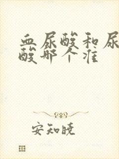 血尿酸和尿液尿酸哪个准