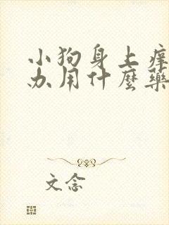 小狗身上痒怎么办用什么药