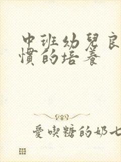 中班幼儿良好习惯的培养