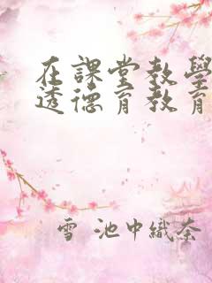 在课堂教学中渗透德育教育