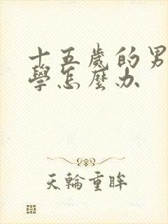 十五岁的男孩厌学怎么办